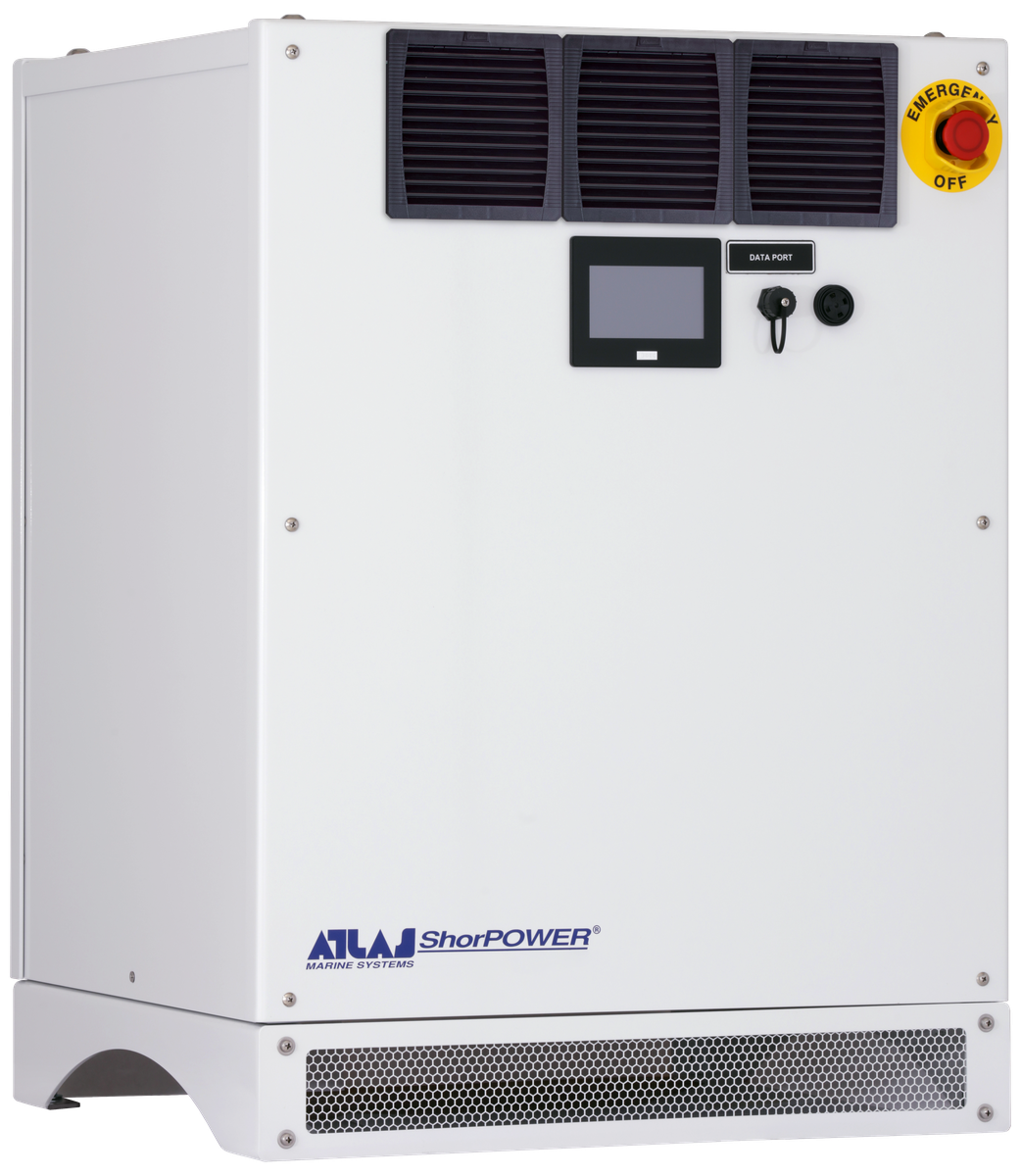 Atlas Marine Systems ShorPOWER Ultra HF frequency converter cabinet