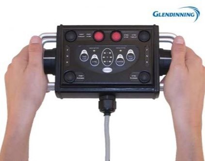 Glendinning handheld remote control for throttle and transmission